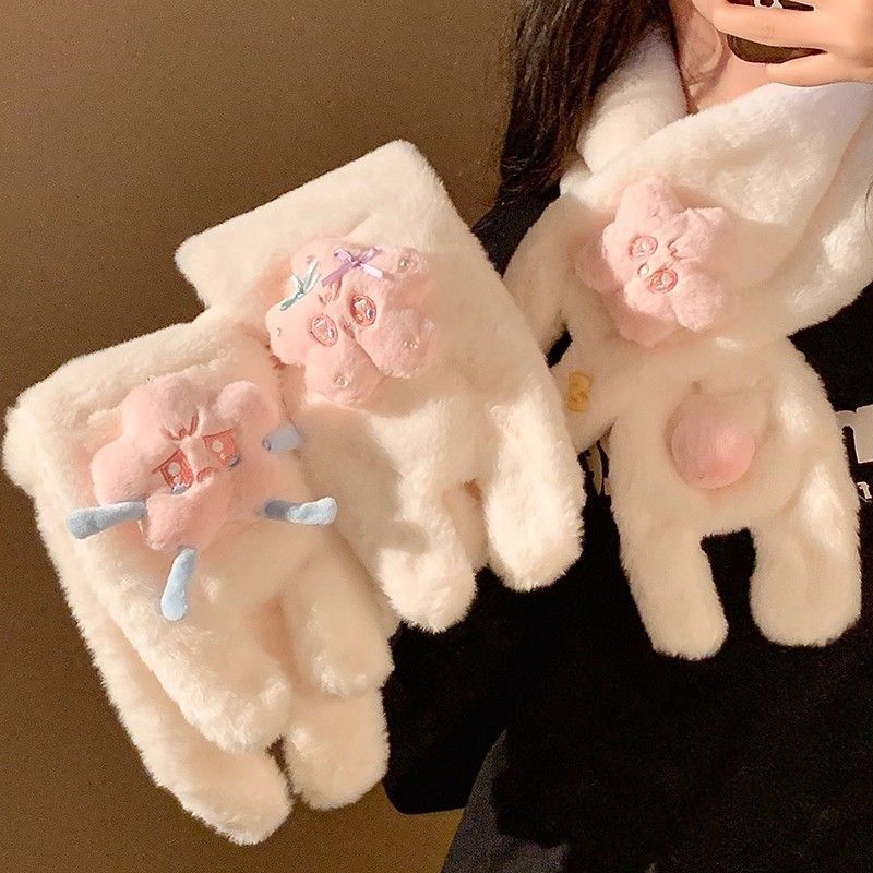 Sevoza Aurelia Plush Faux-Fur Crossover Scarf