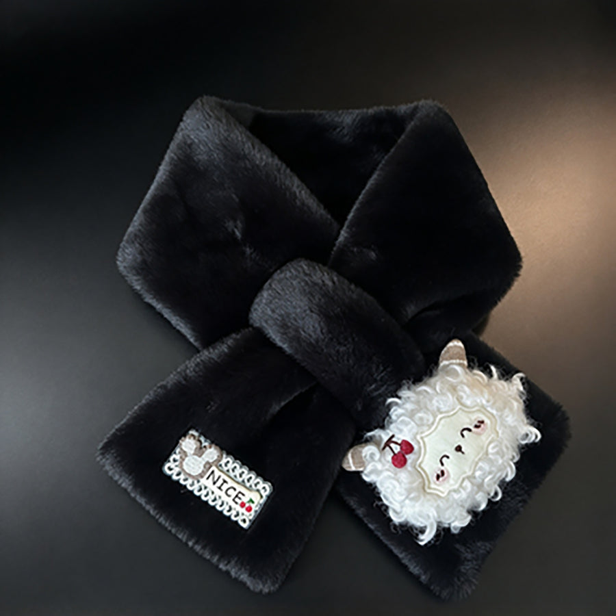 Sevoza Atelier Plush Lamb Cross-Over Scarf