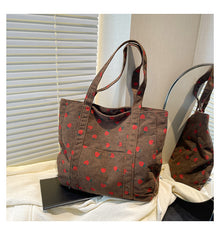 Sevoza Velour Motif Corduroy Carryall Tote thumbnail 12