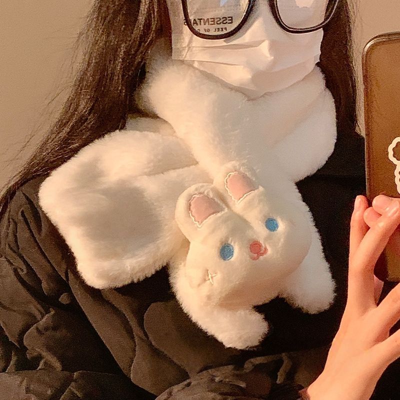 Sevoza Aurelia Plush Faux-Fur Crossover Scarf