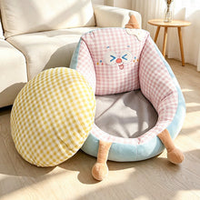 Sevoza Maison Plaid Vegan Leather Floor Cushion Pouf thumbnail 9