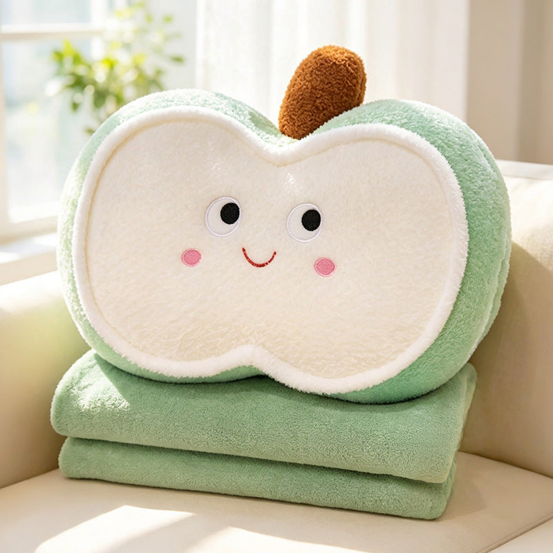 Sevoza Pomme Convertible Plush Cushion & Luxury Travel Blanket Set