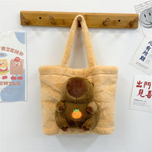 Asverra Capybara Plush & Vegan Leather Accent Tote thumbnail 8