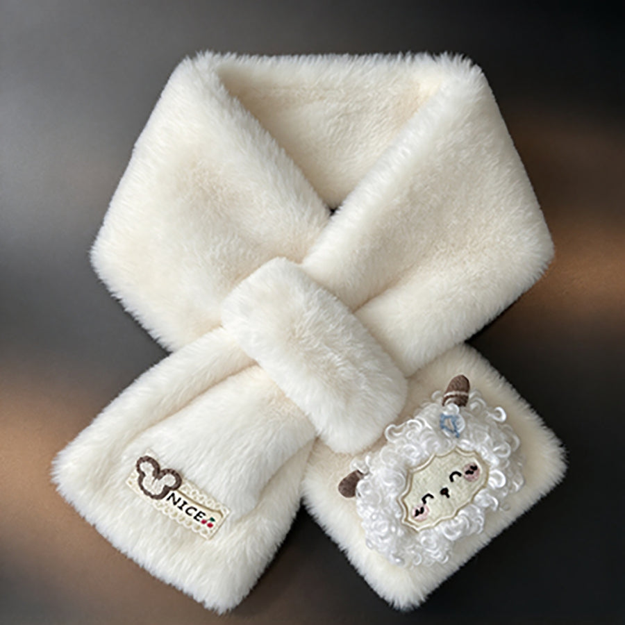 Sevoza Atelier Plush Lamb Cross-Over Scarf