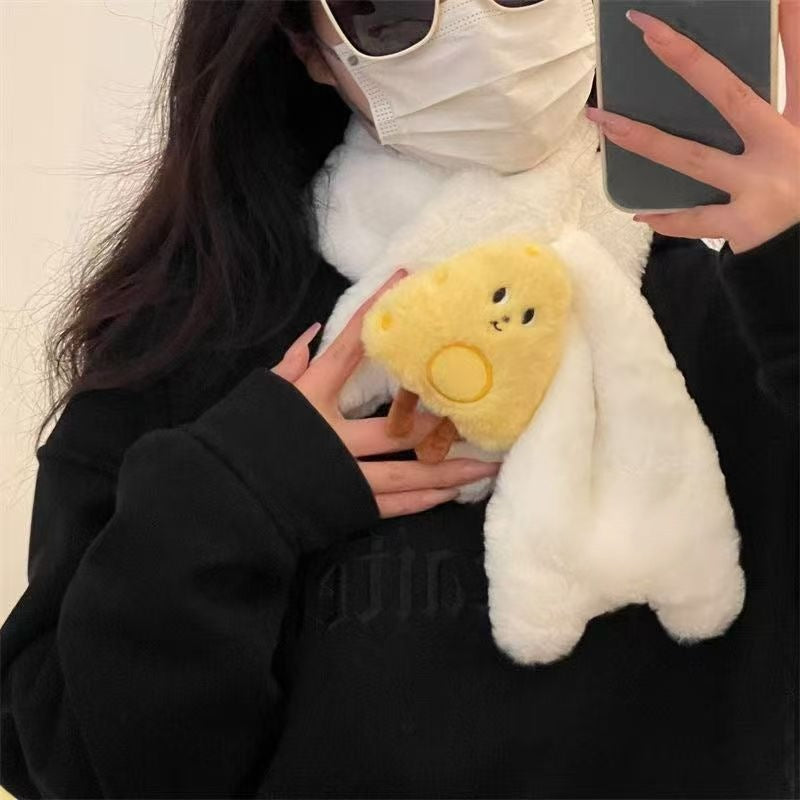 Sevoza Aurelia Plush Faux-Fur Crossover Scarf