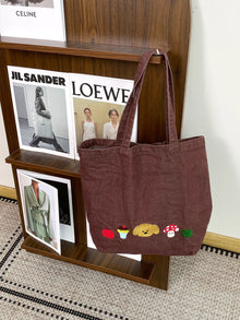 Sevoza Vintage Washed Denim Embroidered Tote thumbnail 15