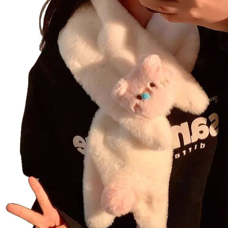 Sevoza Aurelia Plush Faux-Fur Crossover Scarf