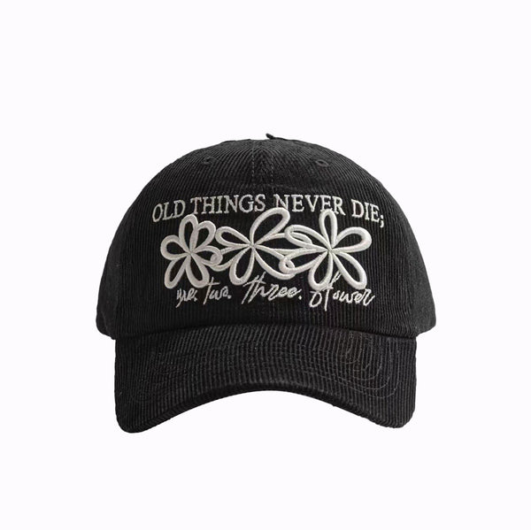 Lomi Floral Corduroy Baseball Cap