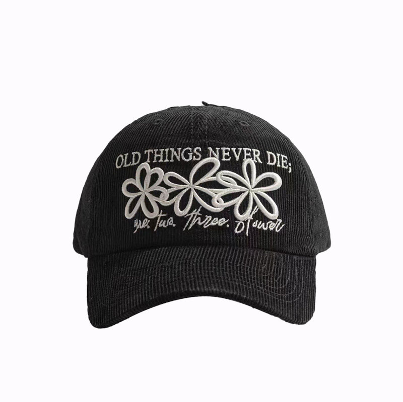 Lomi Floral Corduroy Baseball Cap