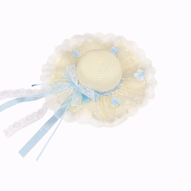 Kumi Lace Bow Straw Hat