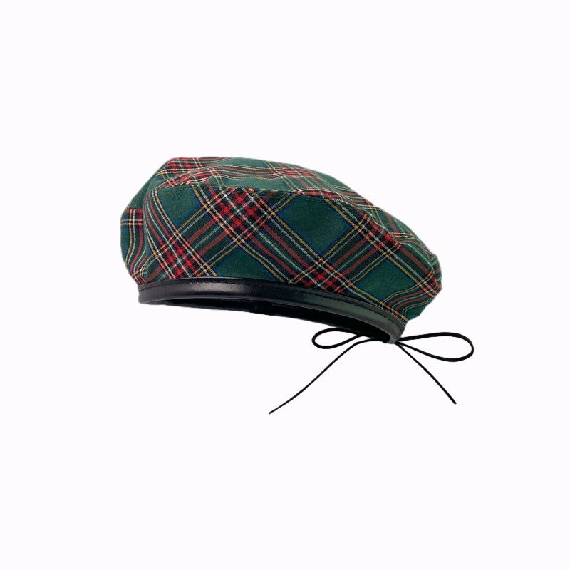 Liva Plaid Cotton Beret