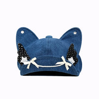 Nomi Cat Ear Denim Beret