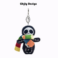 Skeleton With Rainbow Scarf