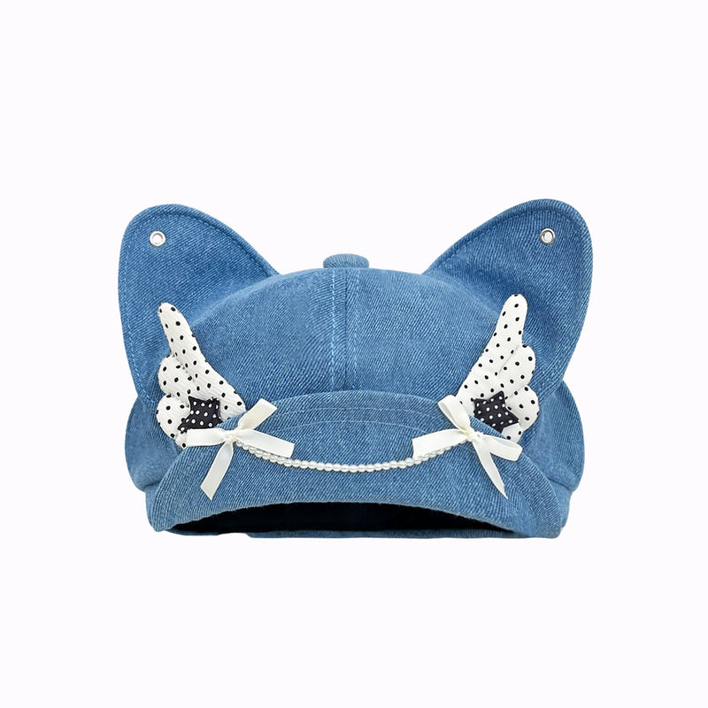Nomi Cat Ear Denim Beret