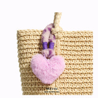 Kovi Fluffy Heart Bag Charm