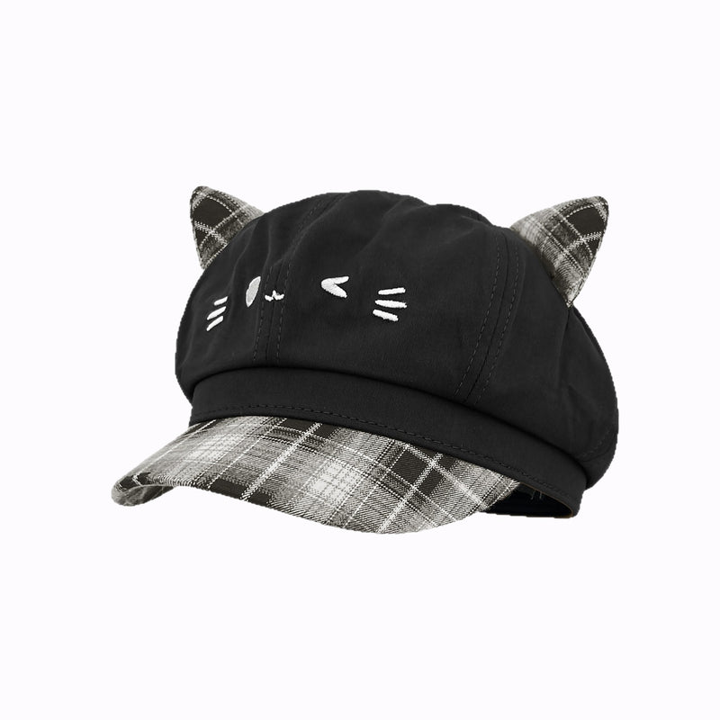 Kumi Plaid Cat Ear Cap
