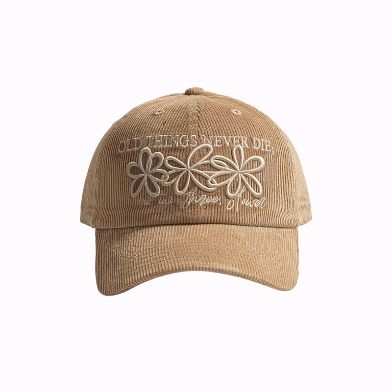 Lomi Floral Corduroy Baseball Cap
