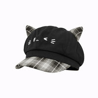 Kumi Plaid Cat Ear Cap