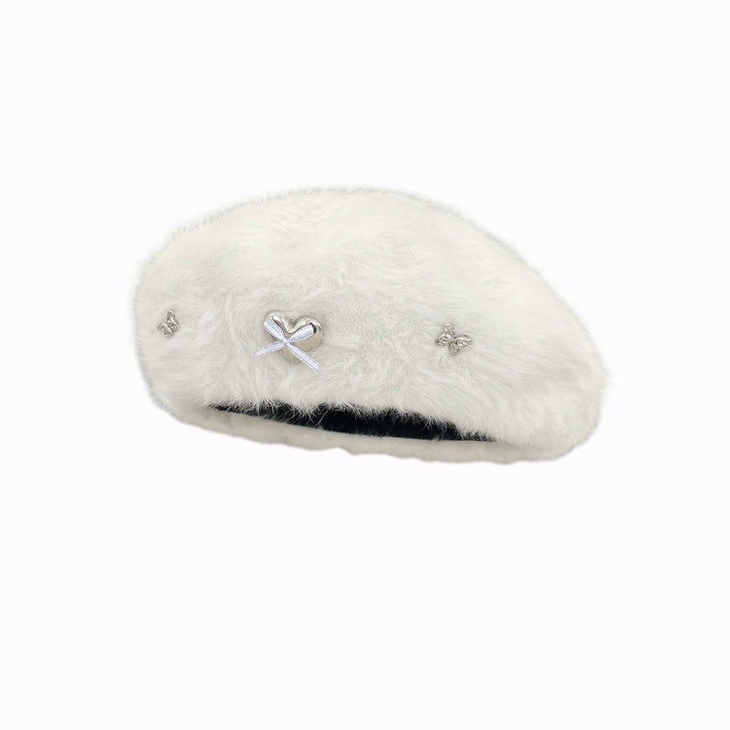 Kovi Fluffy Heart Beret
