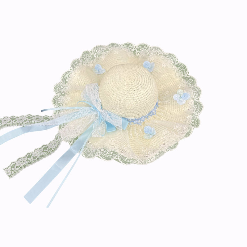 Kumi Lace Bow Straw Hat