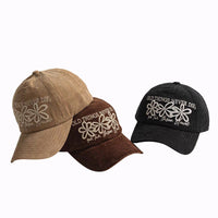 Lomi Floral Corduroy Baseball Cap
