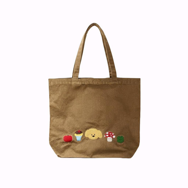 Sevoza Vintage Washed Denim Embroidered Tote