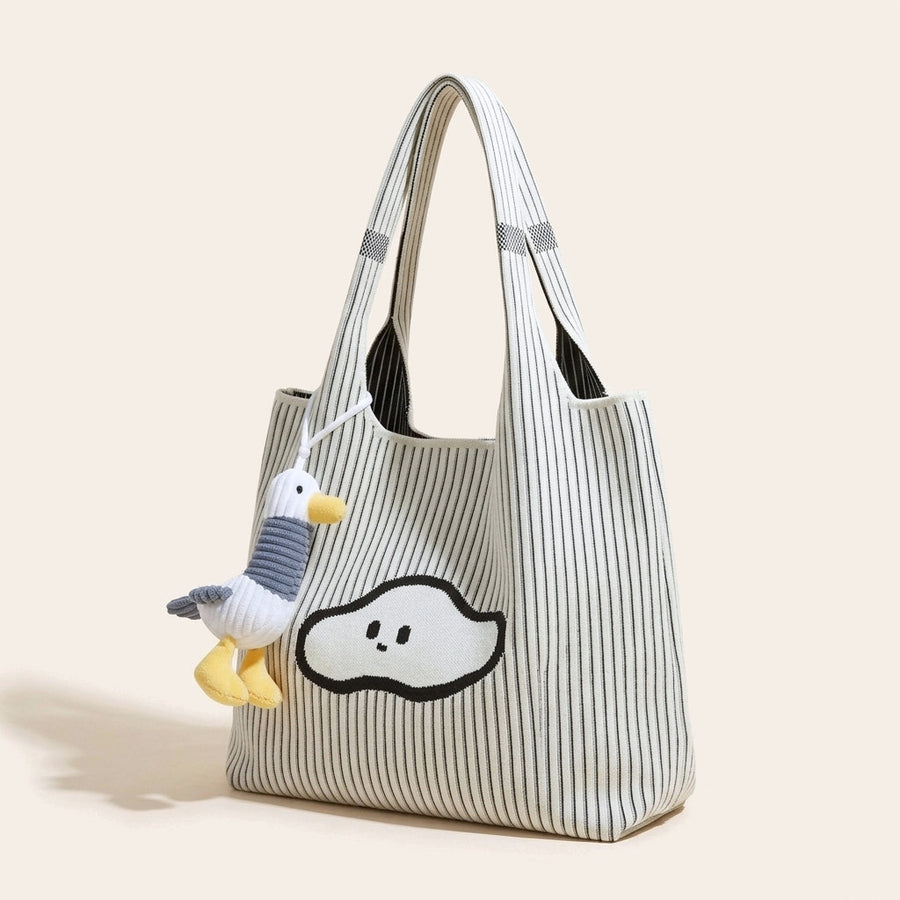 Sevoza Celeste Striped Knit & Canvas Convertible Tote