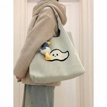 Sevoza Celeste Striped Knit & Canvas Convertible Tote thumbnail 8