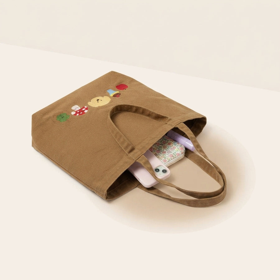 Sevoza Vintage Washed Denim Embroidered Tote