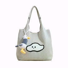 Sevoza Celeste Striped Knit & Canvas Convertible Tote thumbnail 1