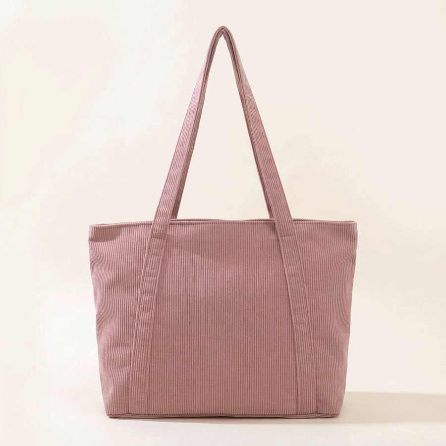 Sevoza Velour Corduroy Minimalist Everyday Tote
