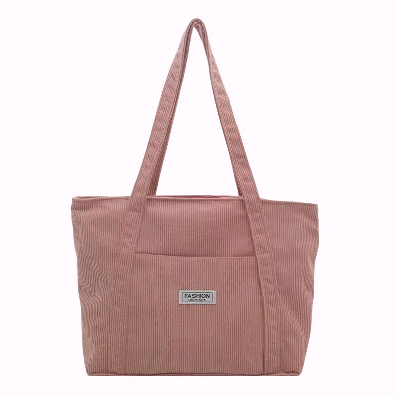 Sevoza Velour Corduroy Minimalist Everyday Tote