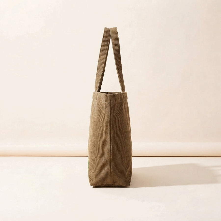 Sevoza Vintage Washed Denim Embroidered Tote