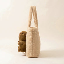 Asverra Capybara Plush & Vegan Leather Accent Tote thumbnail 3