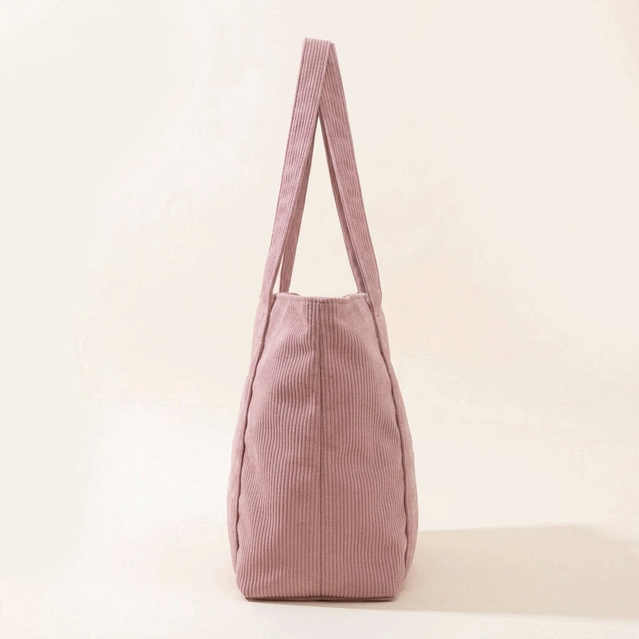 Sevoza Velour Corduroy Minimalist Everyday Tote