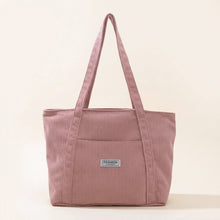 Sevoza Velour Corduroy Minimalist Everyday Tote thumbnail 2