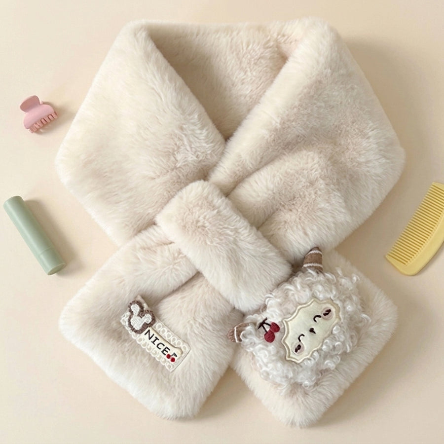Sevoza Atelier Plush Lamb Cross-Over Scarf
