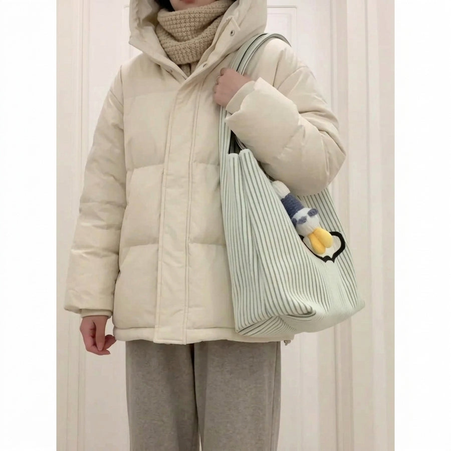 Sevoza Celeste Striped Knit & Canvas Convertible Tote