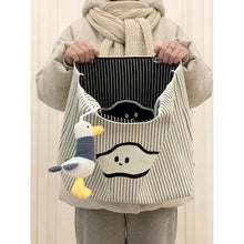 Sevoza Celeste Striped Knit & Canvas Convertible Tote thumbnail 7