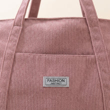 Sevoza Velour Corduroy Minimalist Everyday Tote thumbnail 7