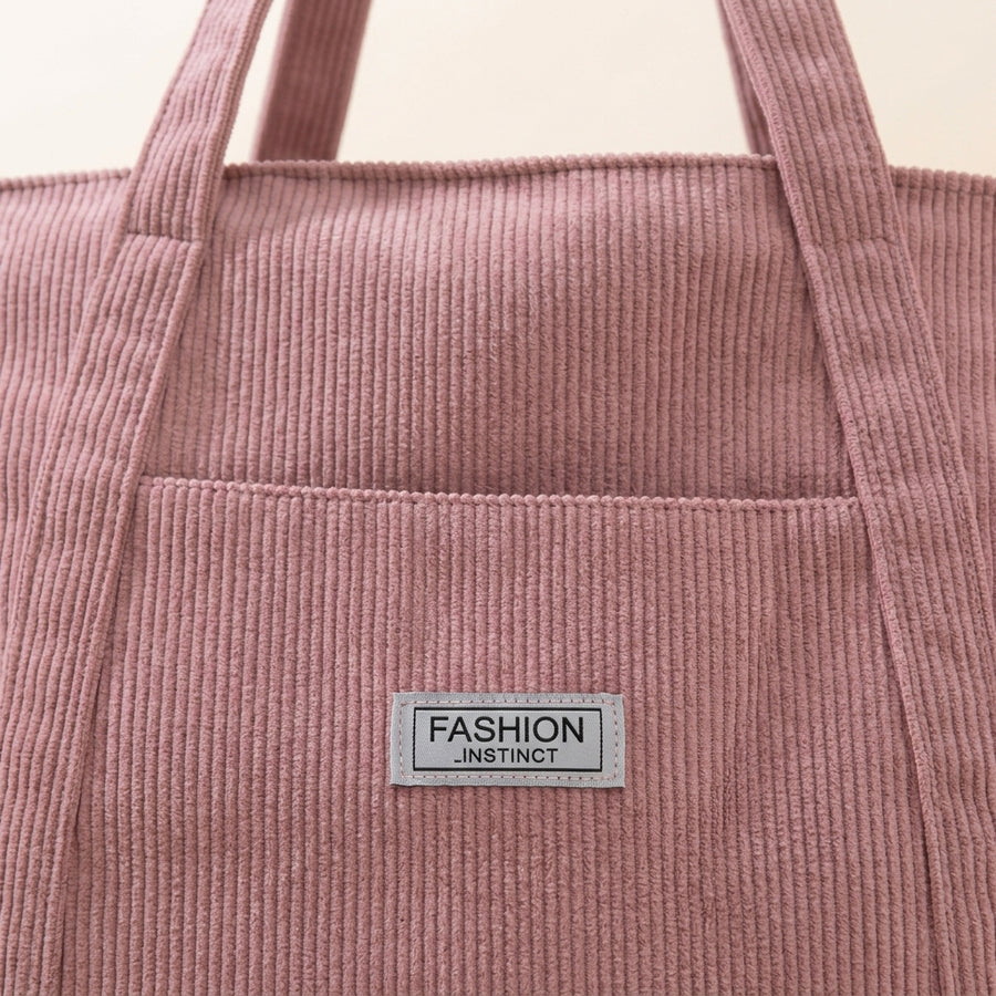 Sevoza Velour Corduroy Minimalist Everyday Tote