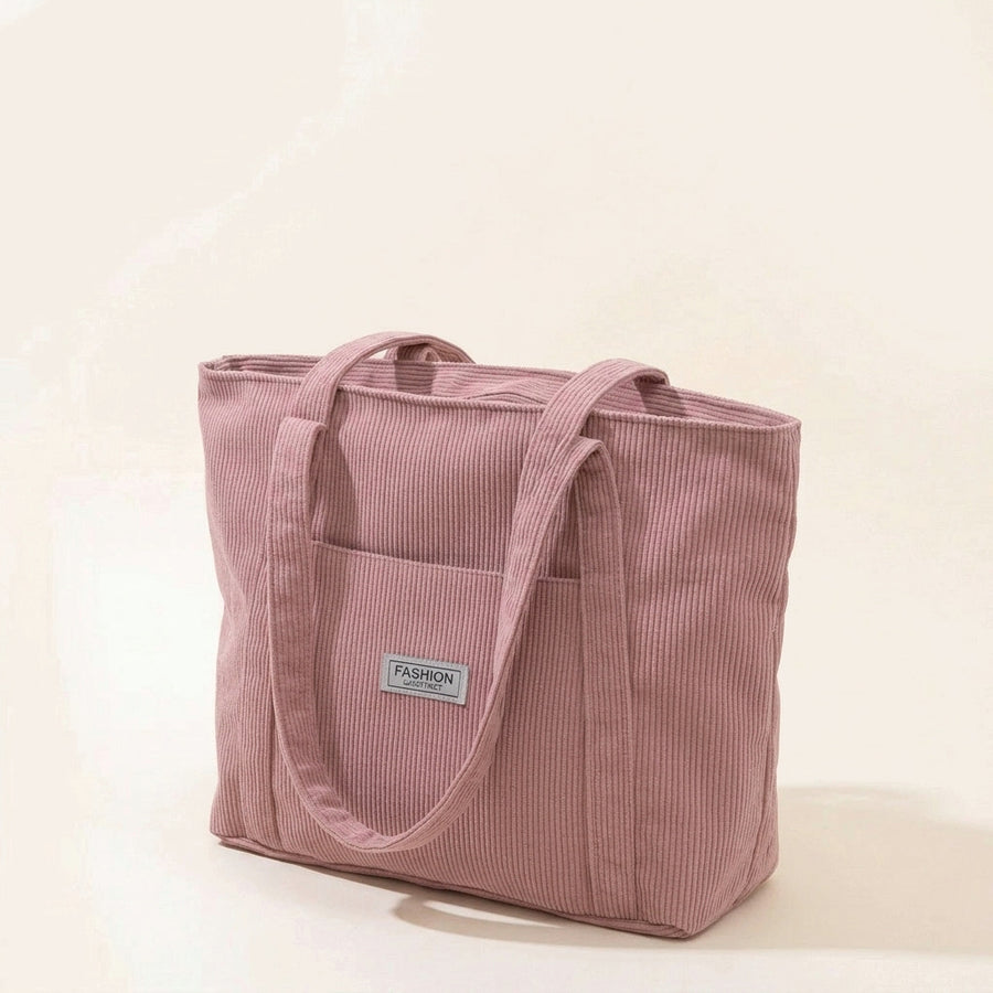 Sevoza Velour Corduroy Minimalist Everyday Tote