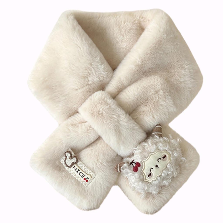 Sevoza Atelier Plush Lamb Cross-Over Scarf