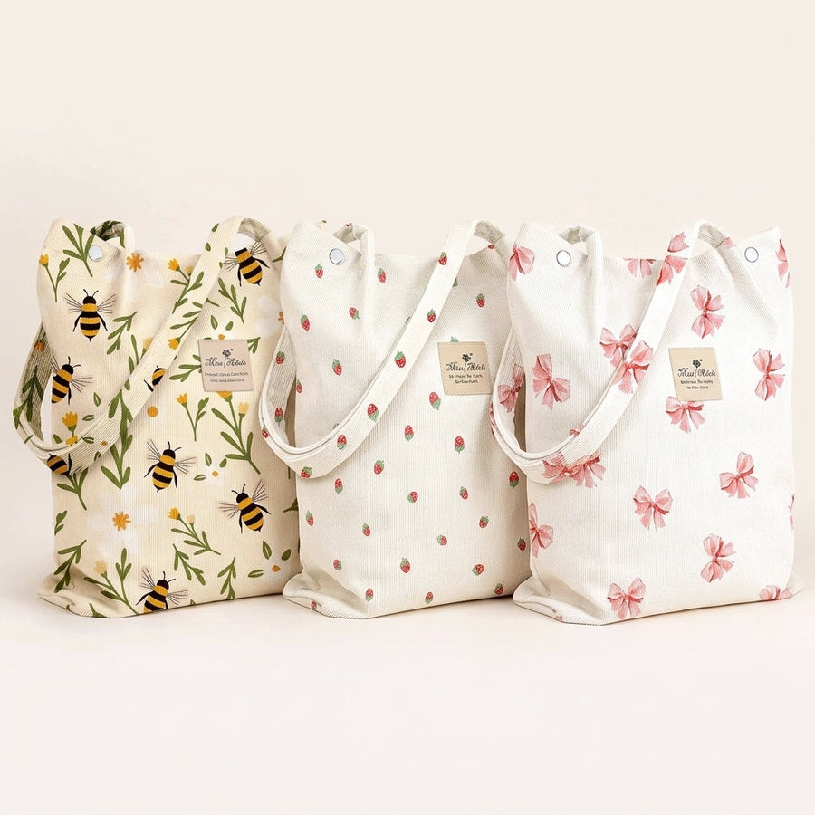 Sevoza Aurelia Corduroy & Canvas Atelier Tote Bag